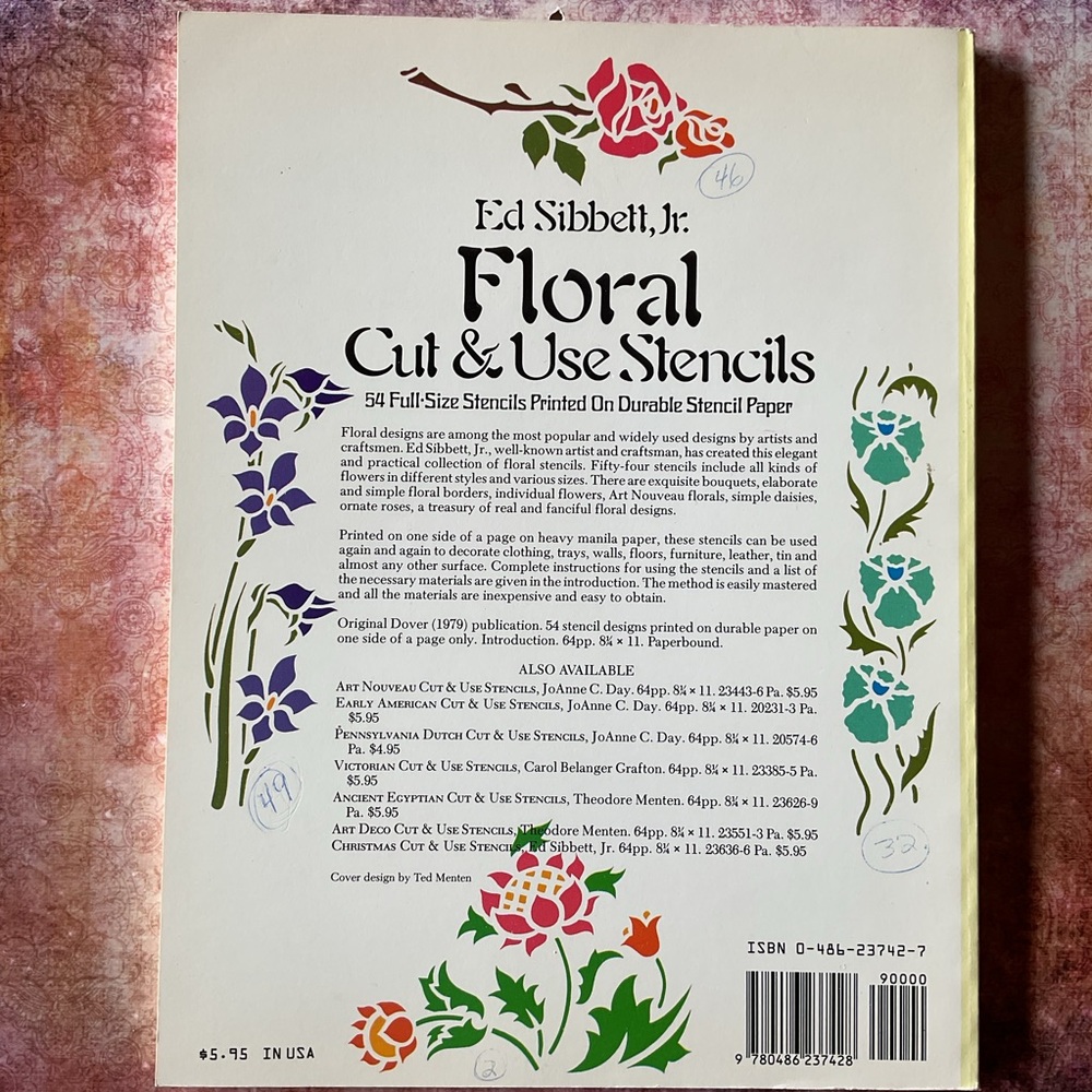 Floral Cut and Use Stencils by Ed Sibbett, Jr. - Picture 2 of 10